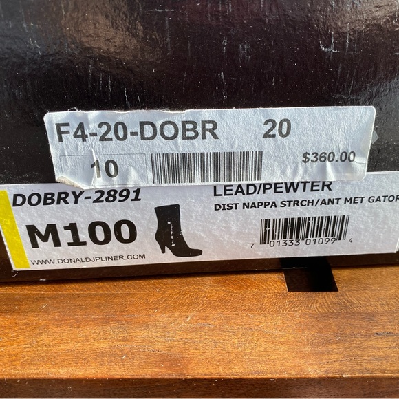 Donald J Pliner Gray Bootie Size 10 - Picture 3 of 3